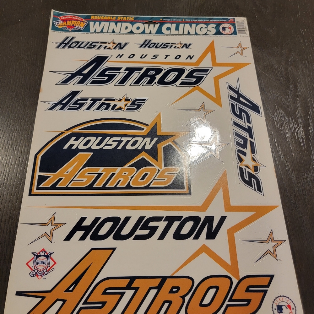 Houston Astros Vintage Window Clings